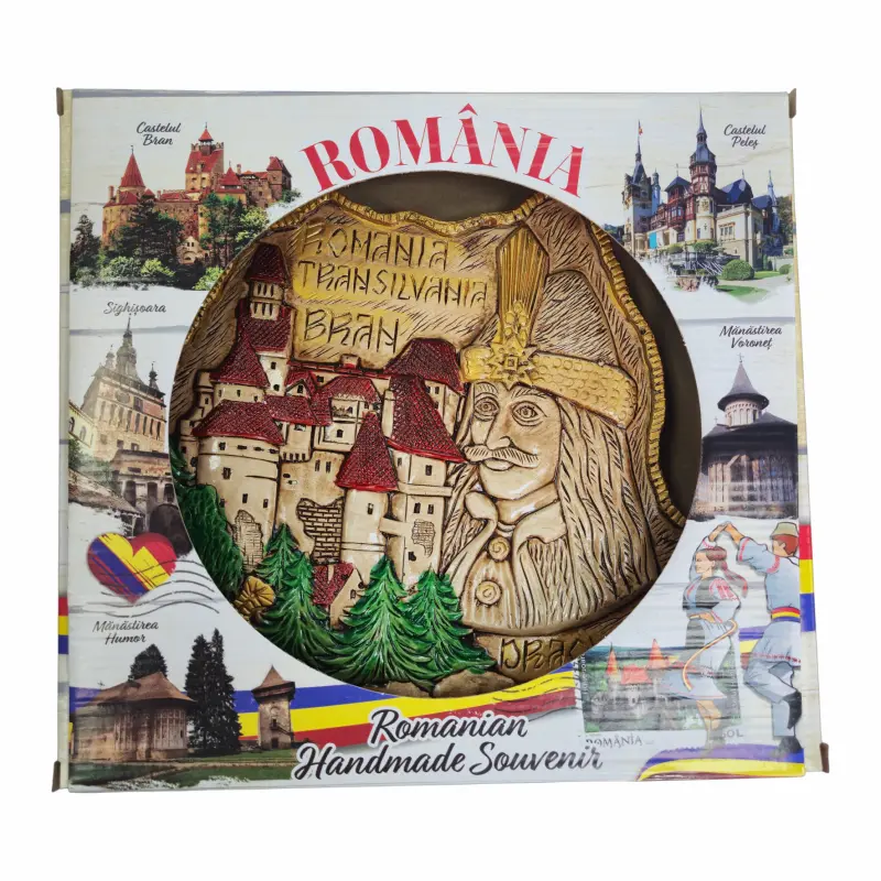 Placheta ipsos romania, suvenir gift shop, 16x24x2.5 cm, model es9669 b
